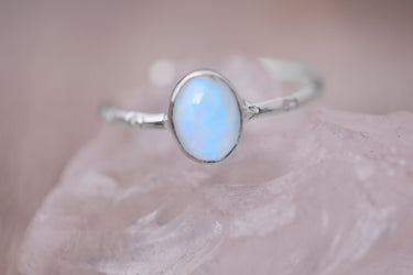 | Edelstein-Ring | Moonstone & Rose Quarz |